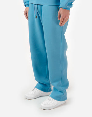 Unisex Aqua Blue Joggers – Comfortable Cotton Blend Open Leg Track Pants for Casual Wear 2