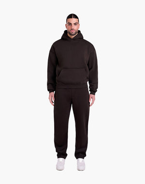 Unisex Open Leg Joggers in Brown – Comfortable Cotton-Polyester Blend Sweatpants for Everyday Wear 1