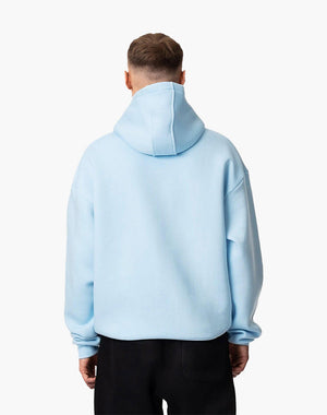 Unisex Zip Hoodie in Ice Blue – Comfortable Cotton-Polyester Blend for Everyday Wear, True to Size, Versatile Design 3