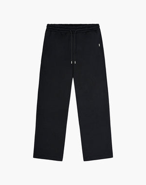 Men's Black Open Leg Joggers - Comfortable Cotton Blend Sweatpants with True Fit for All-Day Wear 0