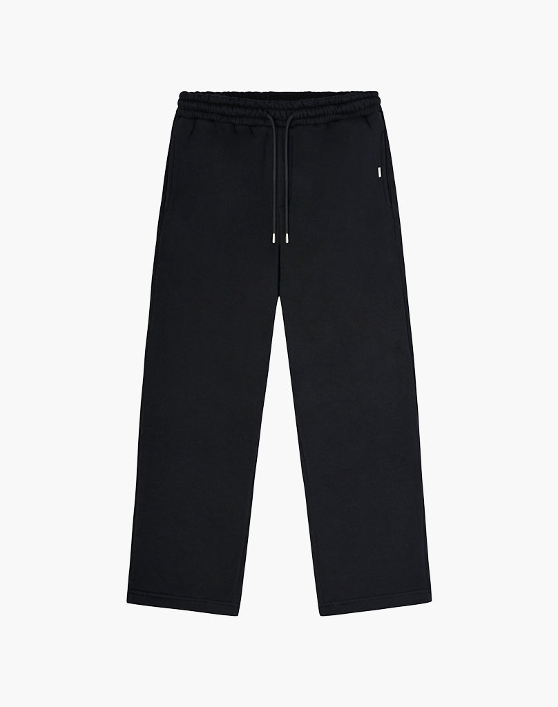 Men's Black Open Leg Joggers - Comfortable Cotton Blend Sweatpants with True Fit for All-Day Wear 0