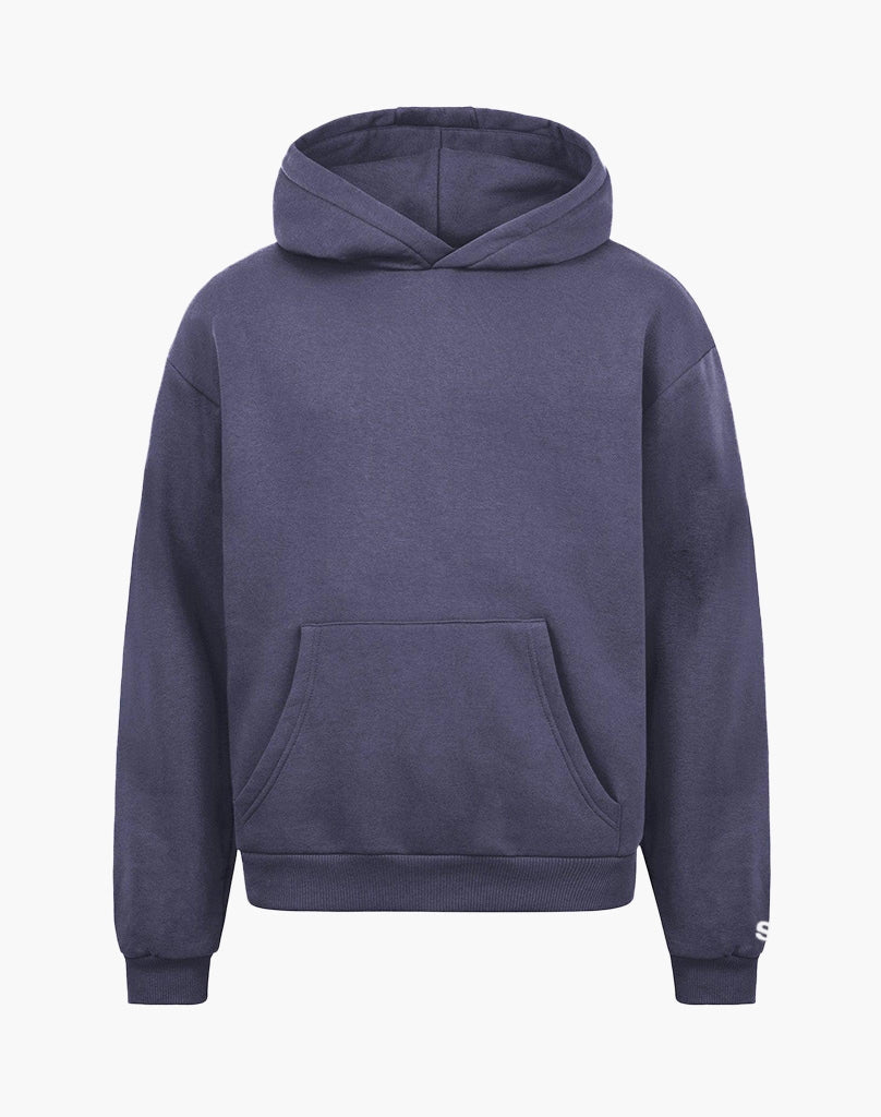 Unisex Anthracite Hoodie, 70% Cotton, Comfortable Fit, True to Size for Casual Wear 0