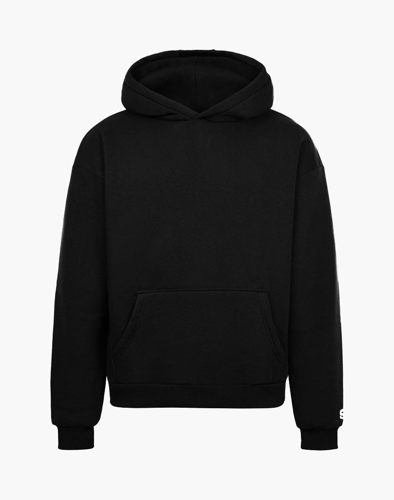 Unisex Black Hoodie – Comfortable Cotton-Polyester Blend, True to Size for Everyday Wear 0