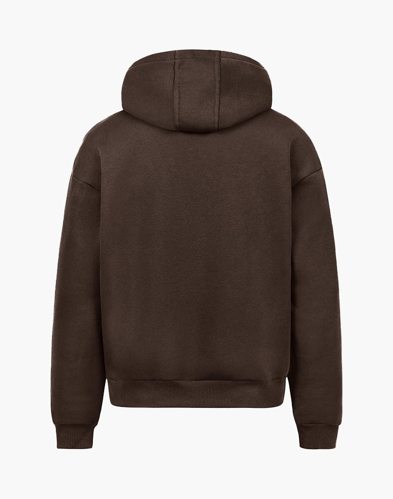 Unisex Brown Hoodie, 70% Cotton 30% Polyester, True to Size Fit for Comfort and Style 2