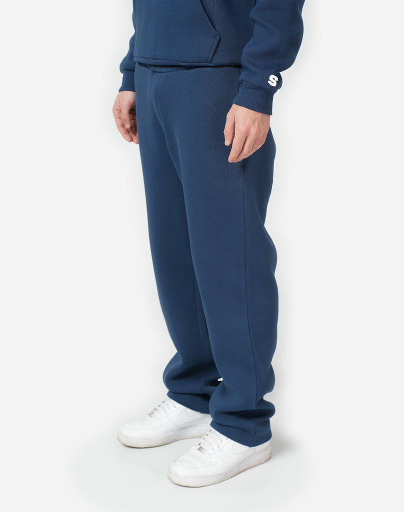 Unisex Dark Blue Jogger Pants - Comfortable Cotton-Polyester Blend Sweatpants for Everyday Wear 1