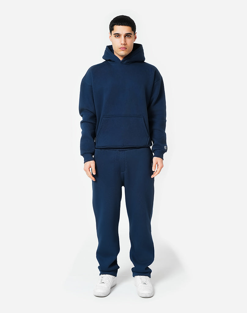 Unisex Dark Blue Jogger Pants - Comfortable Cotton-Polyester Blend Sweatpants for Everyday Wear 2