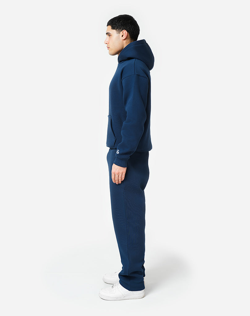 Unisex Dark Blue Jogger Pants - Comfortable Cotton-Polyester Blend Sweatpants for Everyday Wear 3