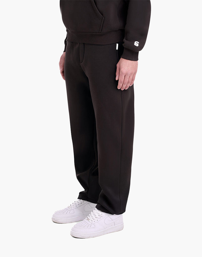 Unisex Open Leg Joggers in Brown – Comfortable Cotton-Polyester Blend Sweatpants for Everyday Wear 2
