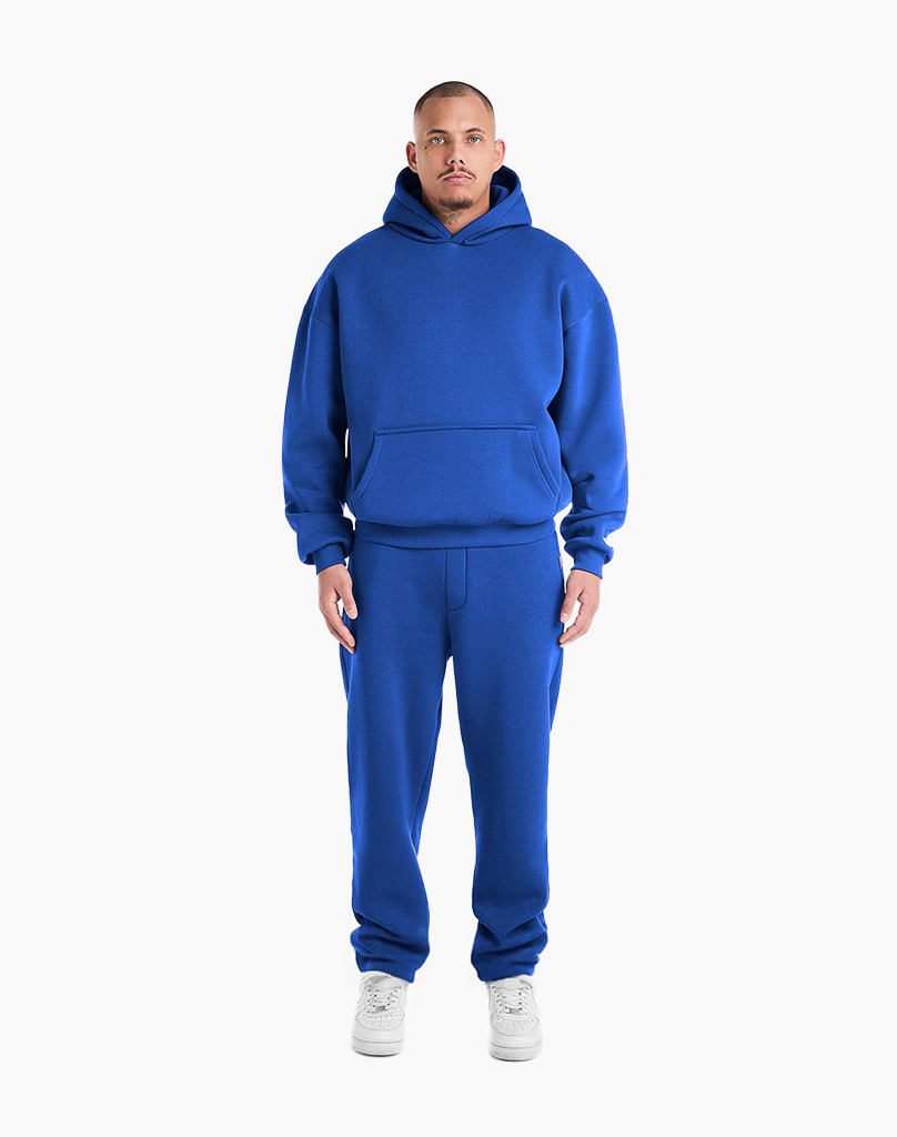 Unisex Open Leg Joggers in Royal Blue – Comfortable Cotton-Polyester Blend Sweatpants for Casual Wear and Workouts 2
