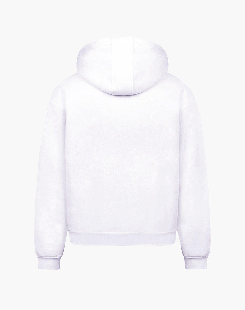 Unisex White Hoodie – 70% Cotton Blend, True to Size, Comfortable Fit for Everyday Wear 2