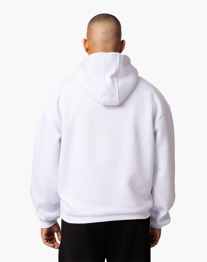 Unisex White Hoodie – 70% Cotton Blend, True to Size, Comfortable Fit for Everyday Wear 4