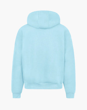 Unisex Zip Hoodie in Ice Blue – Comfortable Cotton-Polyester Blend for Everyday Wear, True to Size, Versatile Design 2