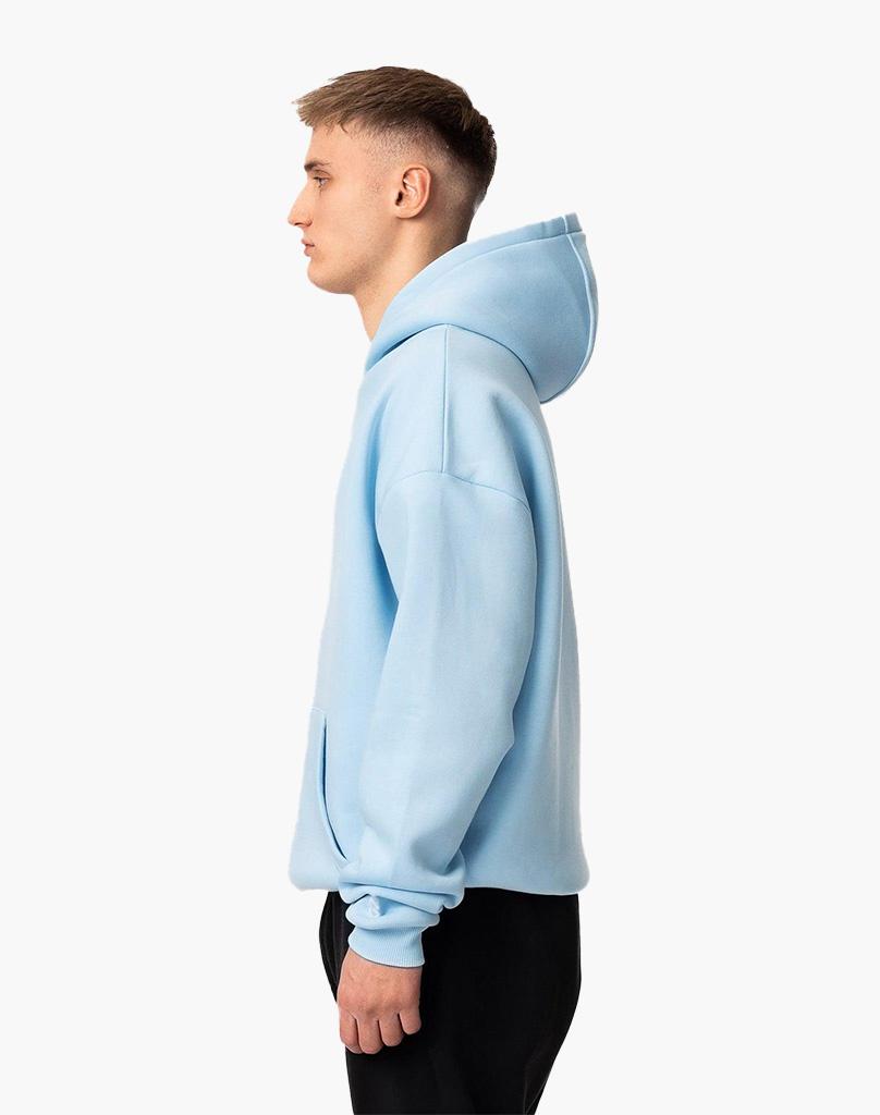 Unisex Zip Hoodie in Ice Blue – Comfortable Cotton-Polyester Blend for Everyday Wear, True to Size, Versatile Design 4